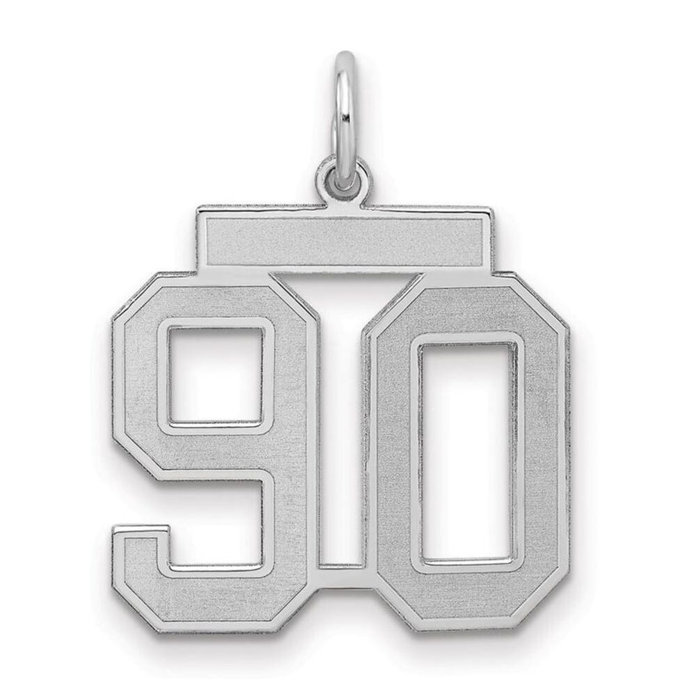Sterling Silver, Jersey Collection, Medium Number 90 Pendant